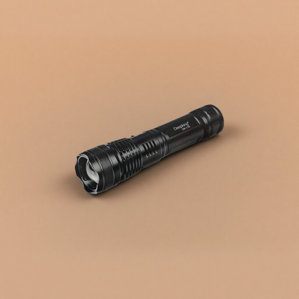 Black flashlight made of aviation aluminum, mini high-brightness outdoor emergency lighting details Picture