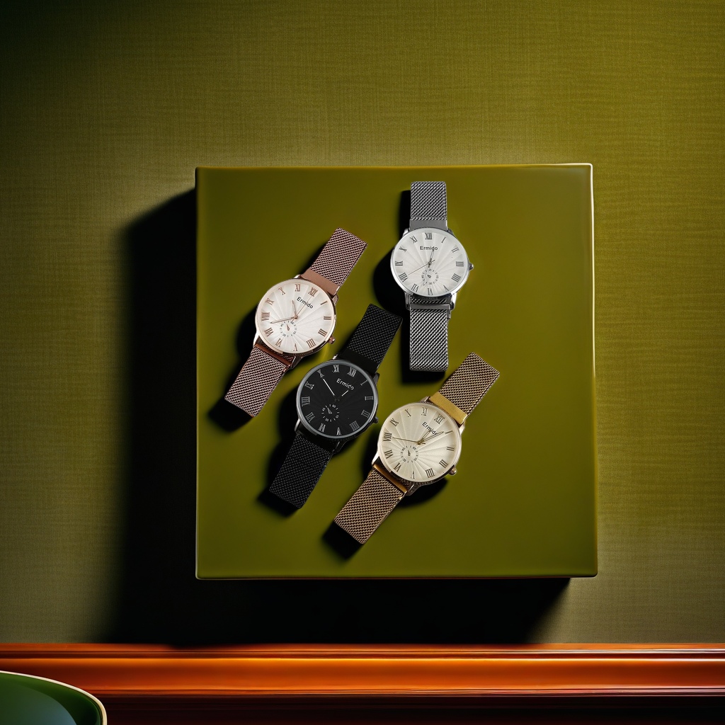 The Ermido four-color strap is interchangeable for women's watches Specification image
