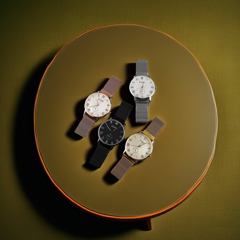 The Ermido four-color strap is interchangeable for women's watches Application Scenario