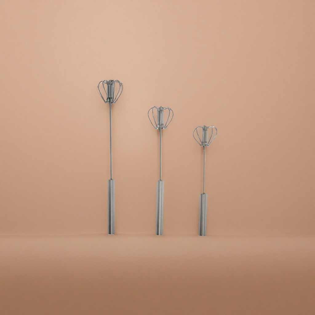 Acero inoxidable plateado batidor de huevo batidor de mano kitchen baking tools details Picture