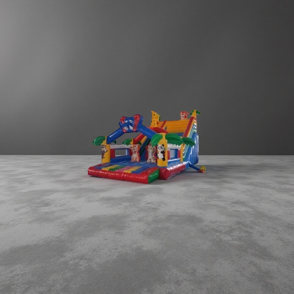 Colorful inflatable castles, children's outdoor play, large inflatable toys, suitable for family courtyard parties Application Scenario