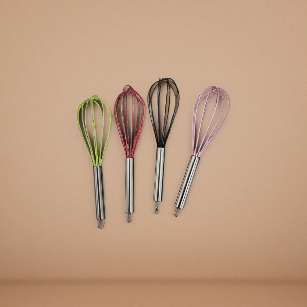 The colored silicone egg beater is a high-temperature resistant, anti-slip and easy-to-clean kitchen baking tool Application Scenario