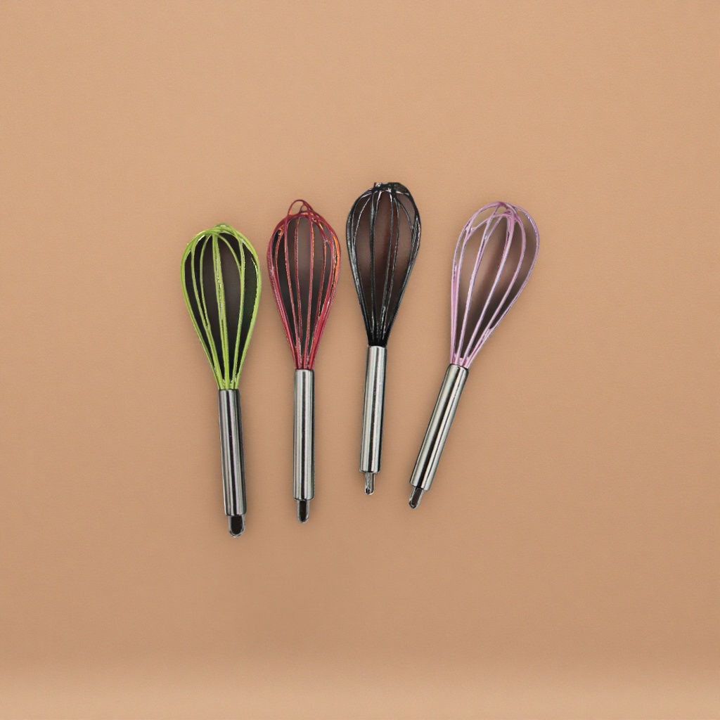 The colored silicone egg beater is a high-temperature resistant, anti-slip and easy-to-clean kitchen baking tool details Picture