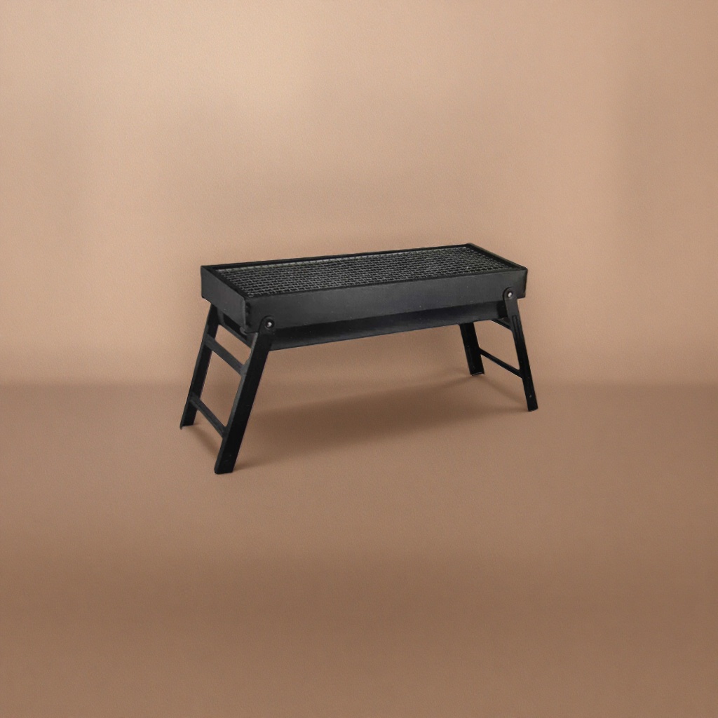 Negro plegable portátil barbacoa al aire libre camping hogar carbon baking stand Specification image