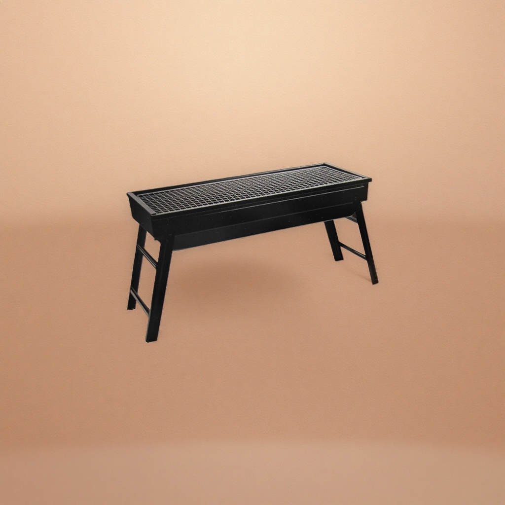 Black grill, outdoor portable stainless steel barbecue grill, household charcoal grill Application Scenario