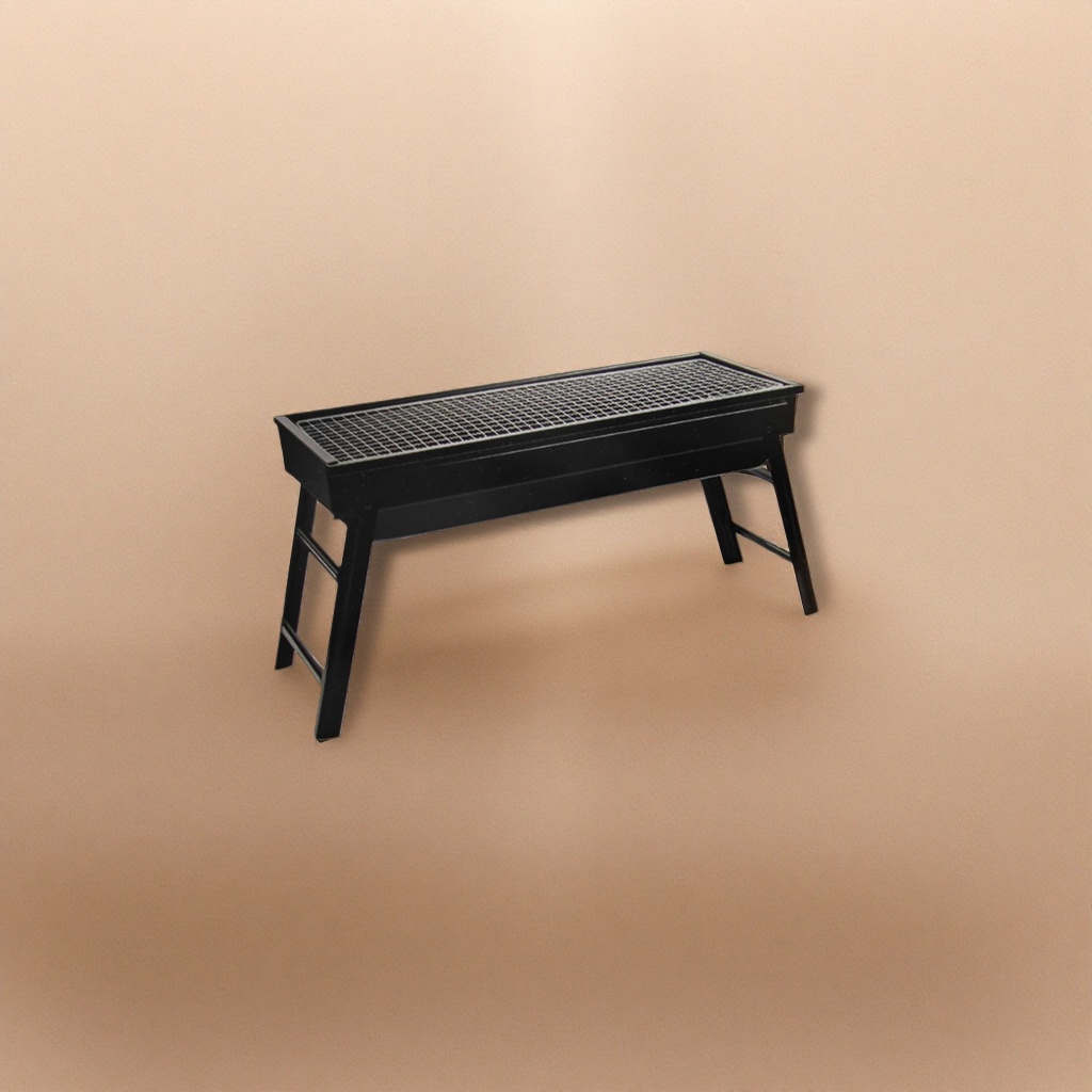 Black grill, outdoor portable stainless steel barbecue grill, household charcoal grill Specification image