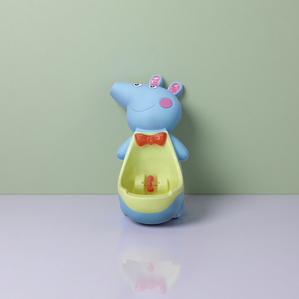 Blue pig-shaped children's toilet, infant and toddler toilet training, safe and anti-slip toilet