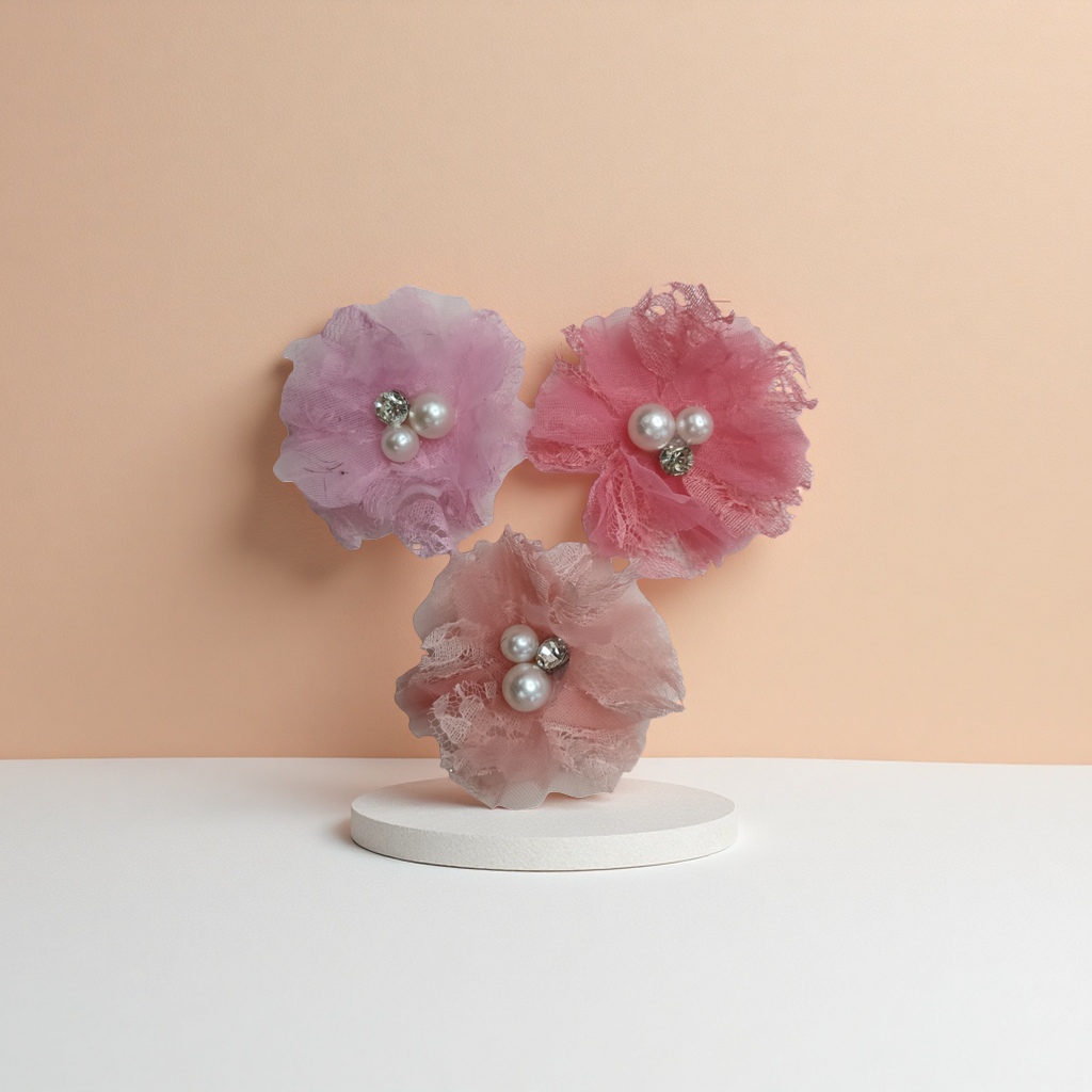 蕾丝定型花朵手工花蝴蝶结服装饰品配件