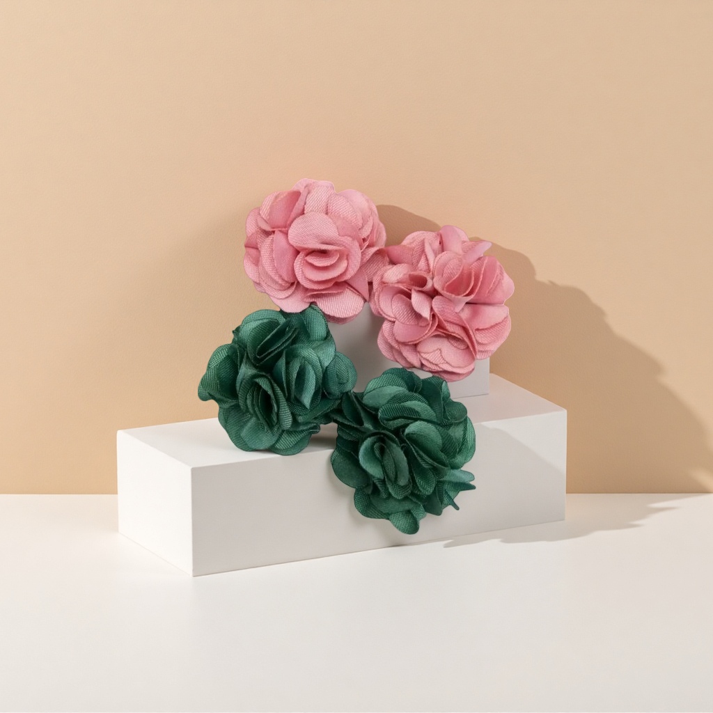 手工花蝴蝶结帽花鞋花胸花烧花细节图