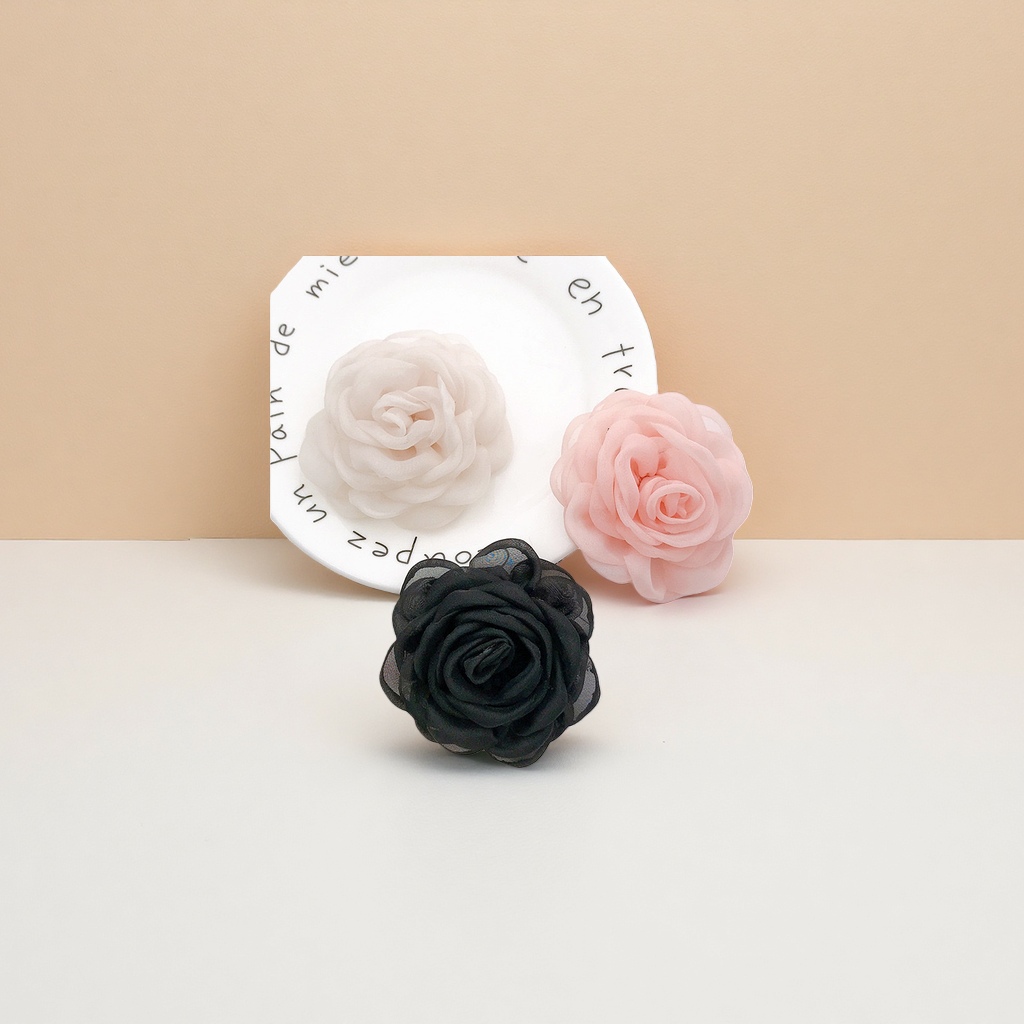 蕾丝玫瑰花diy手机壳饰品配件手工布艺烧花花朵鞋花装饰
