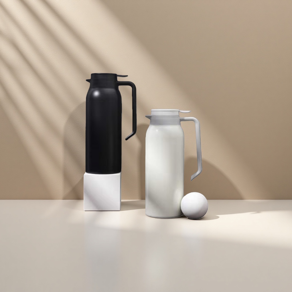 Black and white dual-color insulated kettle, household large-capacity vacuum insulated and cold-keeping kettle Specification image