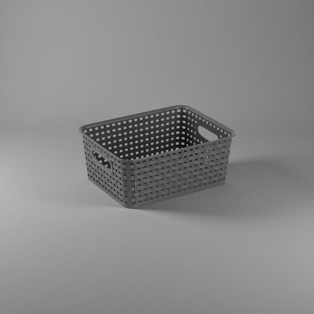 Grey woven texture storage basket, home storage basket, multi-functional organizing basket Application Scenario