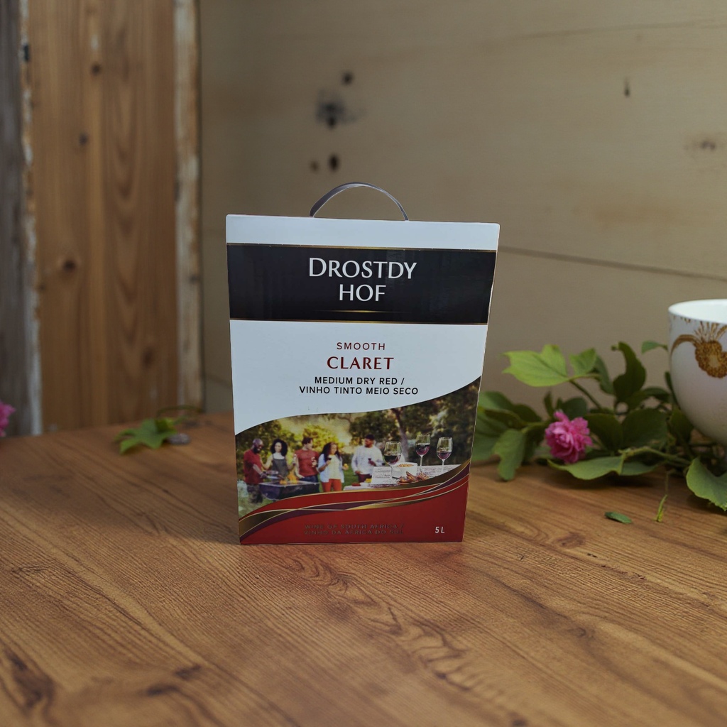 卓斯迪庄园（DROSTDY HOF）柔顺波尔多风格半干红葡萄酒 5L盒装产品图