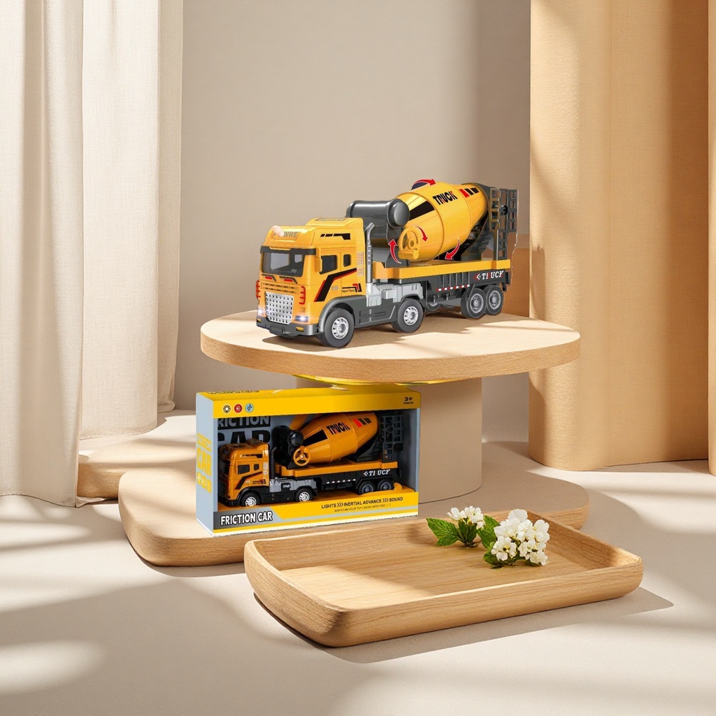 Camión volquete amarillo juguetes educativos para niños modelo de coche de ingeniería puede despejar Specification image