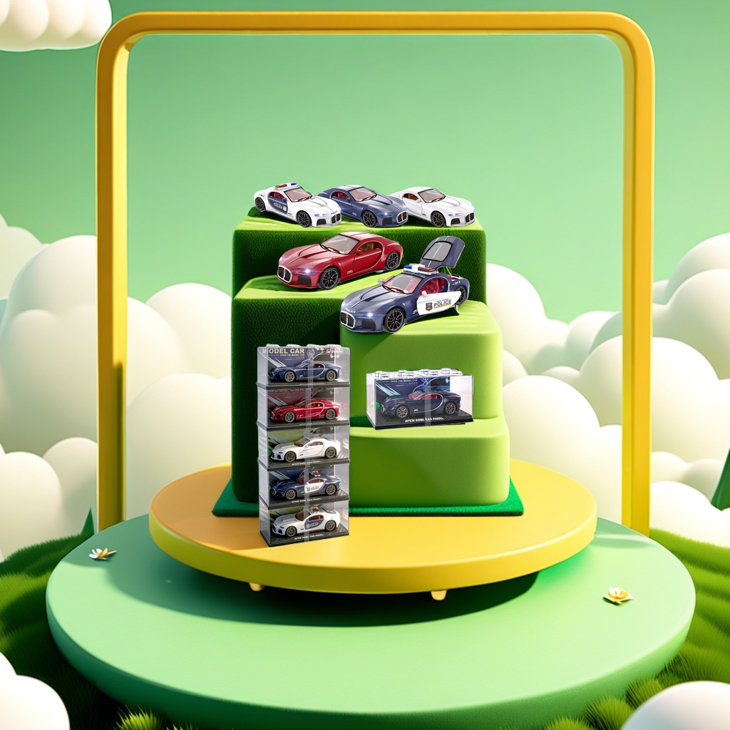Colorful sports car model, alloy material, dynamic design, collectible display piece details Picture