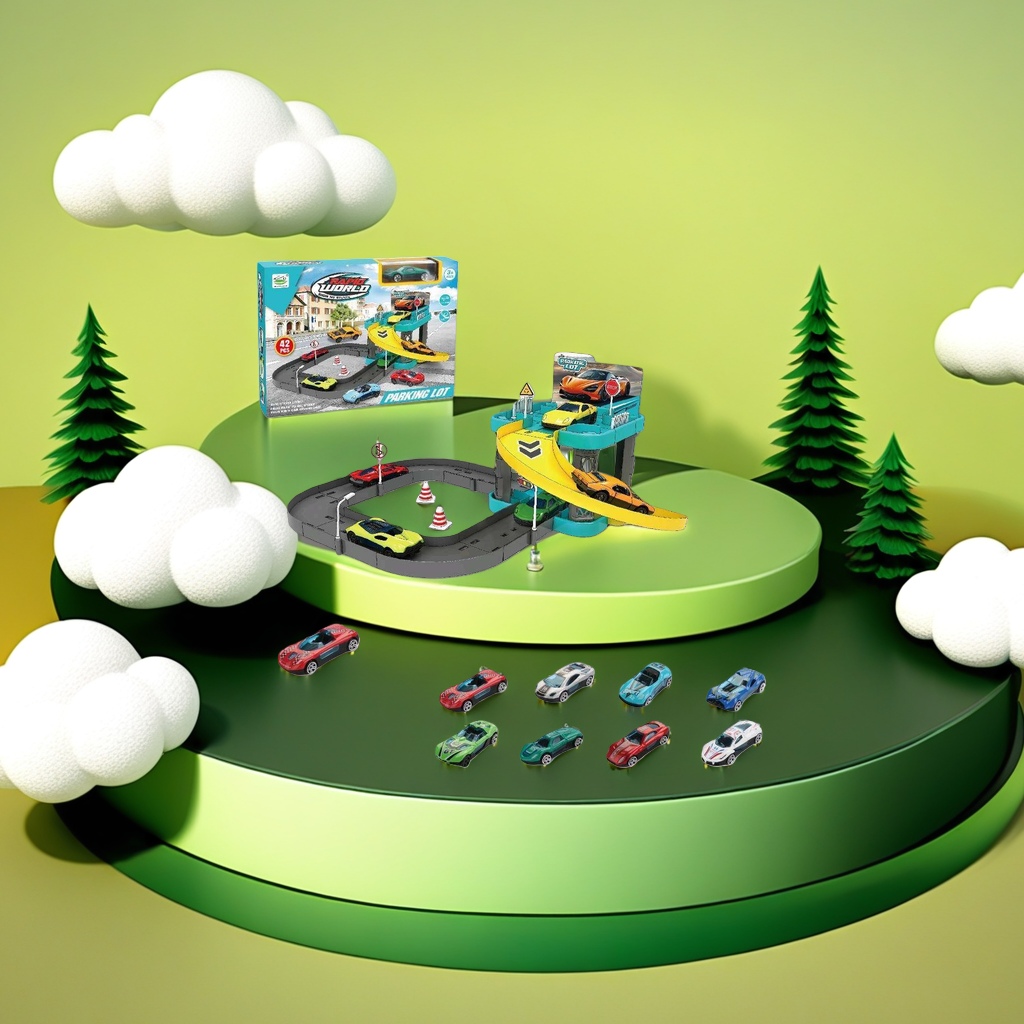 Bloques de construcción de colores estacionamiento juegos de juguetes para niños puzzles construcción temprana bloques de construcción modelos de coches Application Scenario