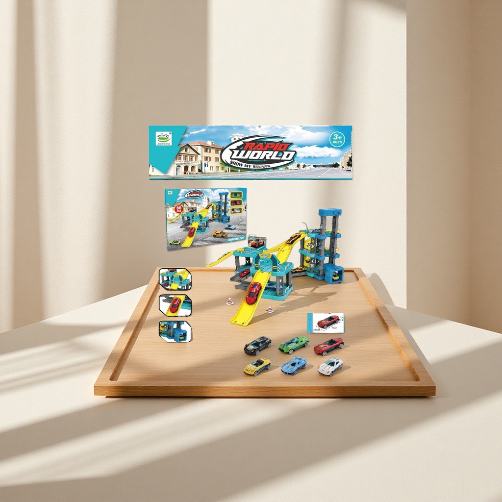 Bloques de construcción de colores estacionamiento juegos de juguetes para niños puzzles construcción temprana bloques de construcción modelos de coches details Picture