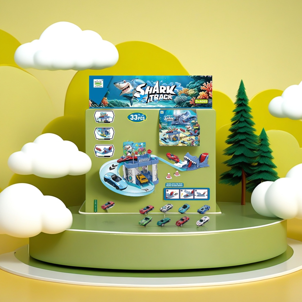 Colorful dinosaur-themed parking lot toy set, educational assembly, children's early education toys Application Scenario