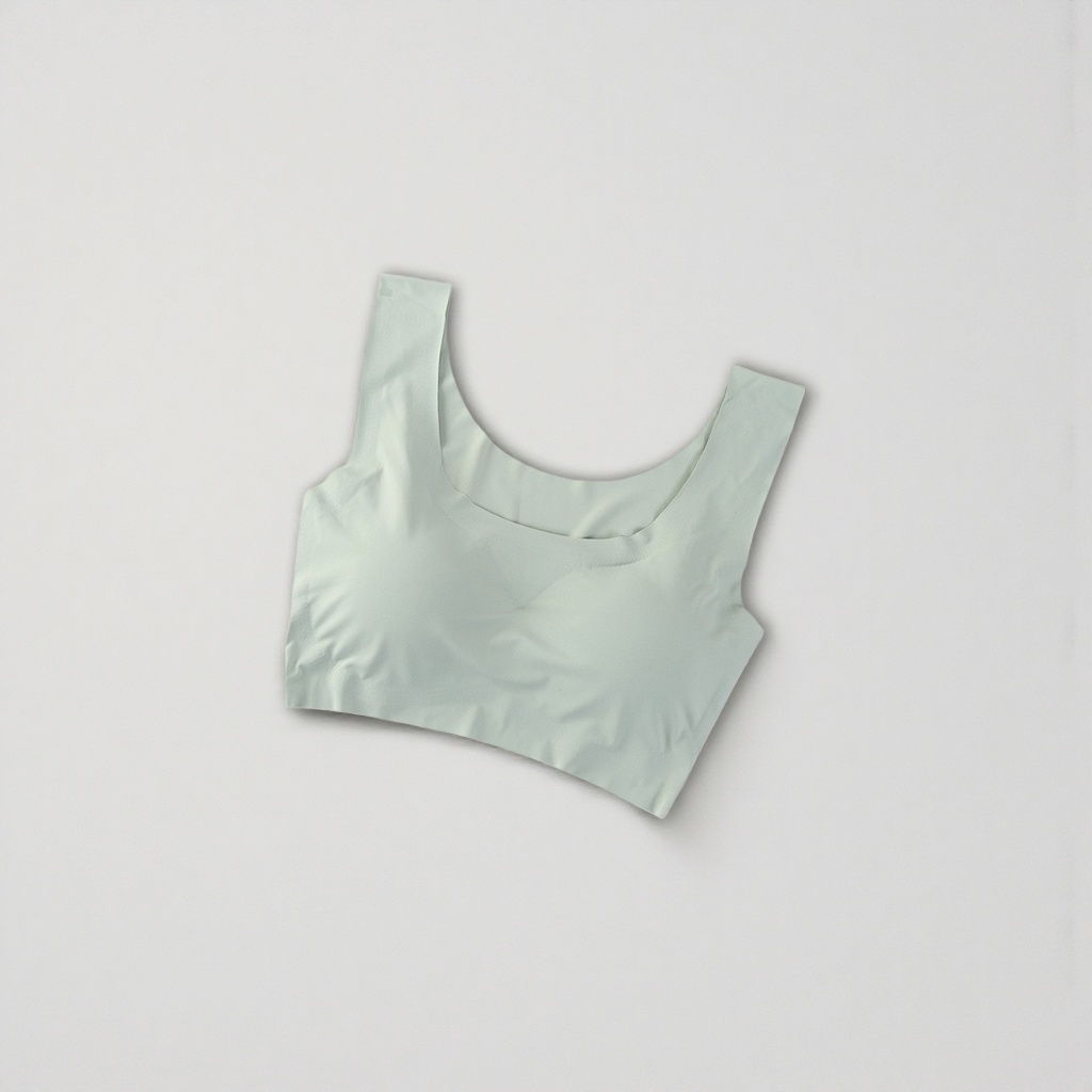 Light green seamless vest for women, pure cotton breathable inner layer basic style Specification image