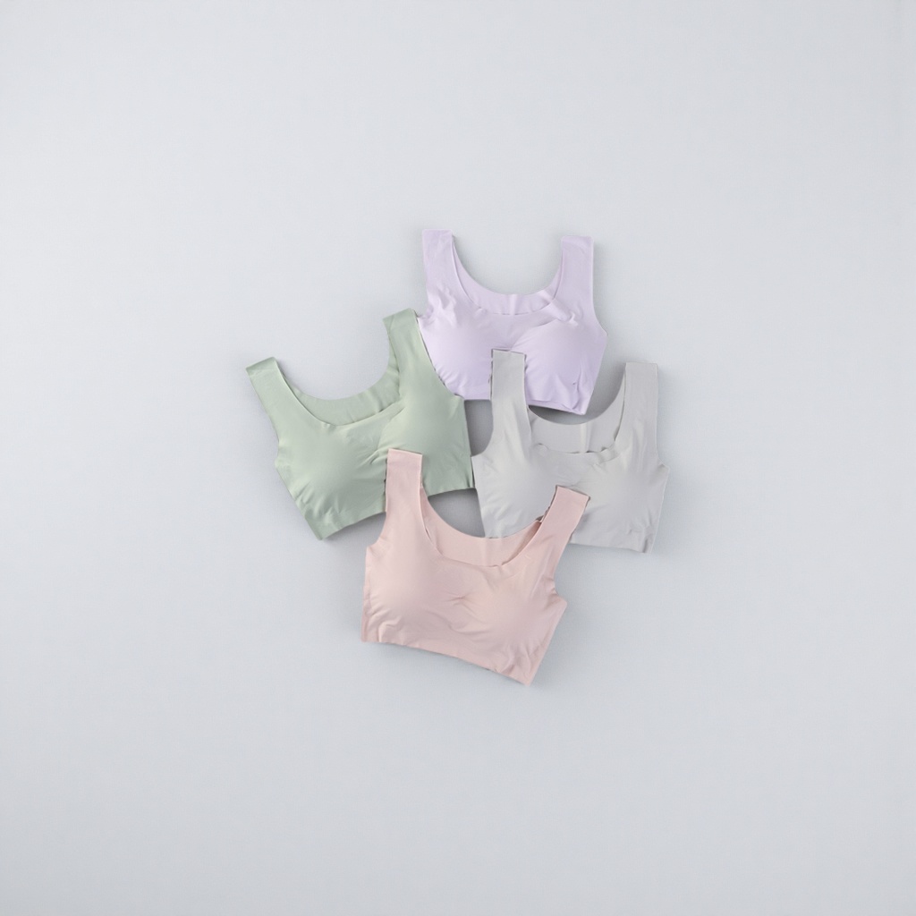 Five-color, frameless vest bra is comfortable, breathable and seamless, gathering women's underwear details Picture