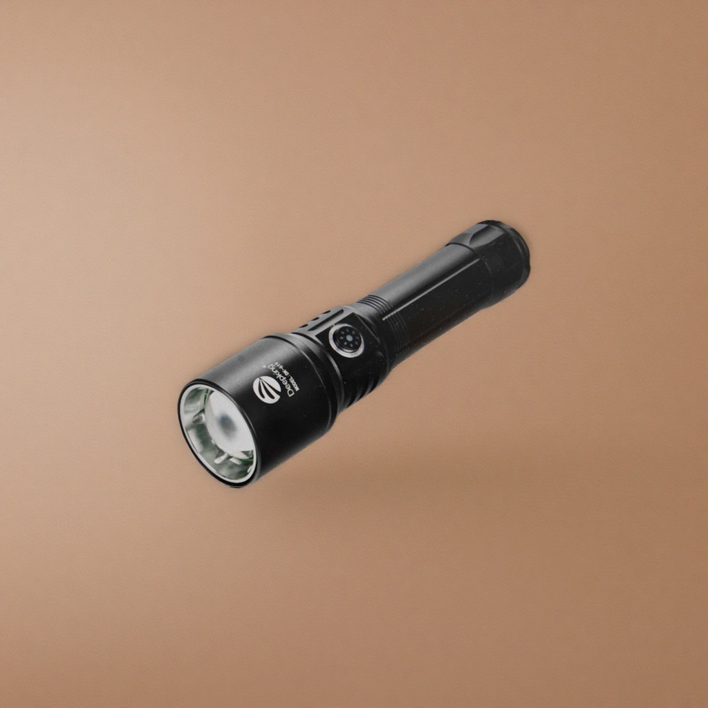Black flashlight, strong light, waterproof, rechargeable portable LED lighting tool Specification image