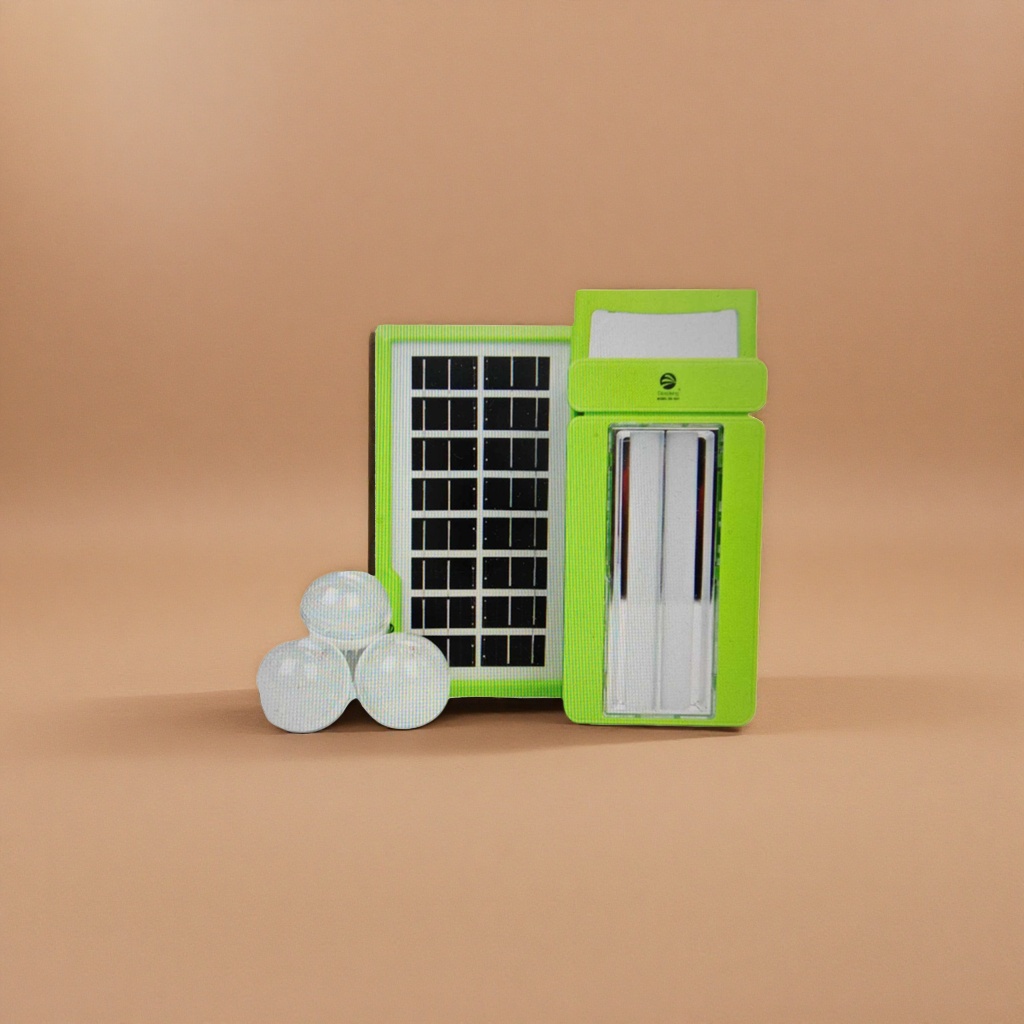 The green solar lamp consists of solar panels and a lamp body structure Application Scenario
