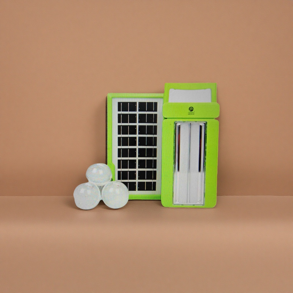 The green solar lamp consists of solar panels and a lamp body structure details Picture