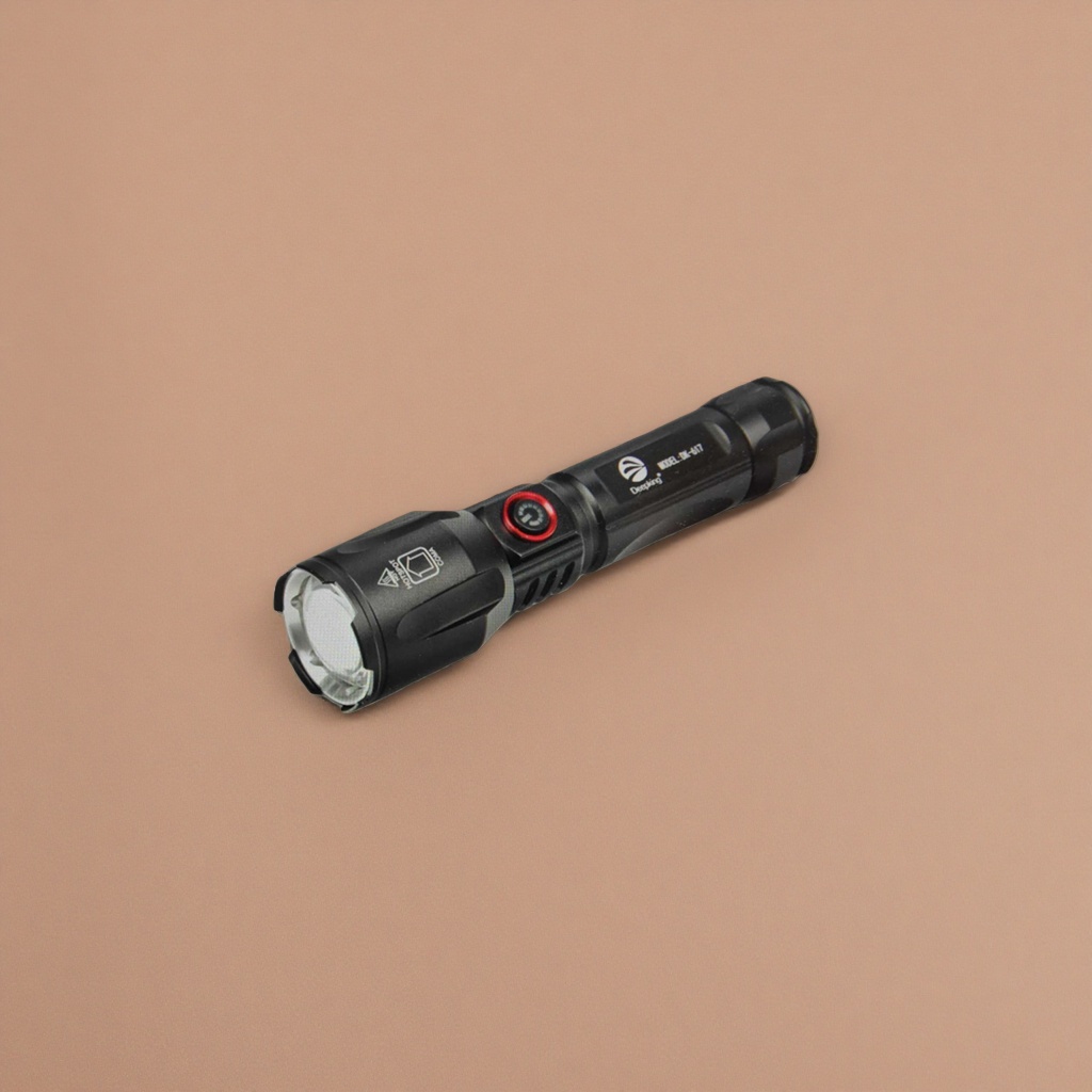 Black flashlight with magnetic hanging buckle design for home and car emergency lighting Specification image