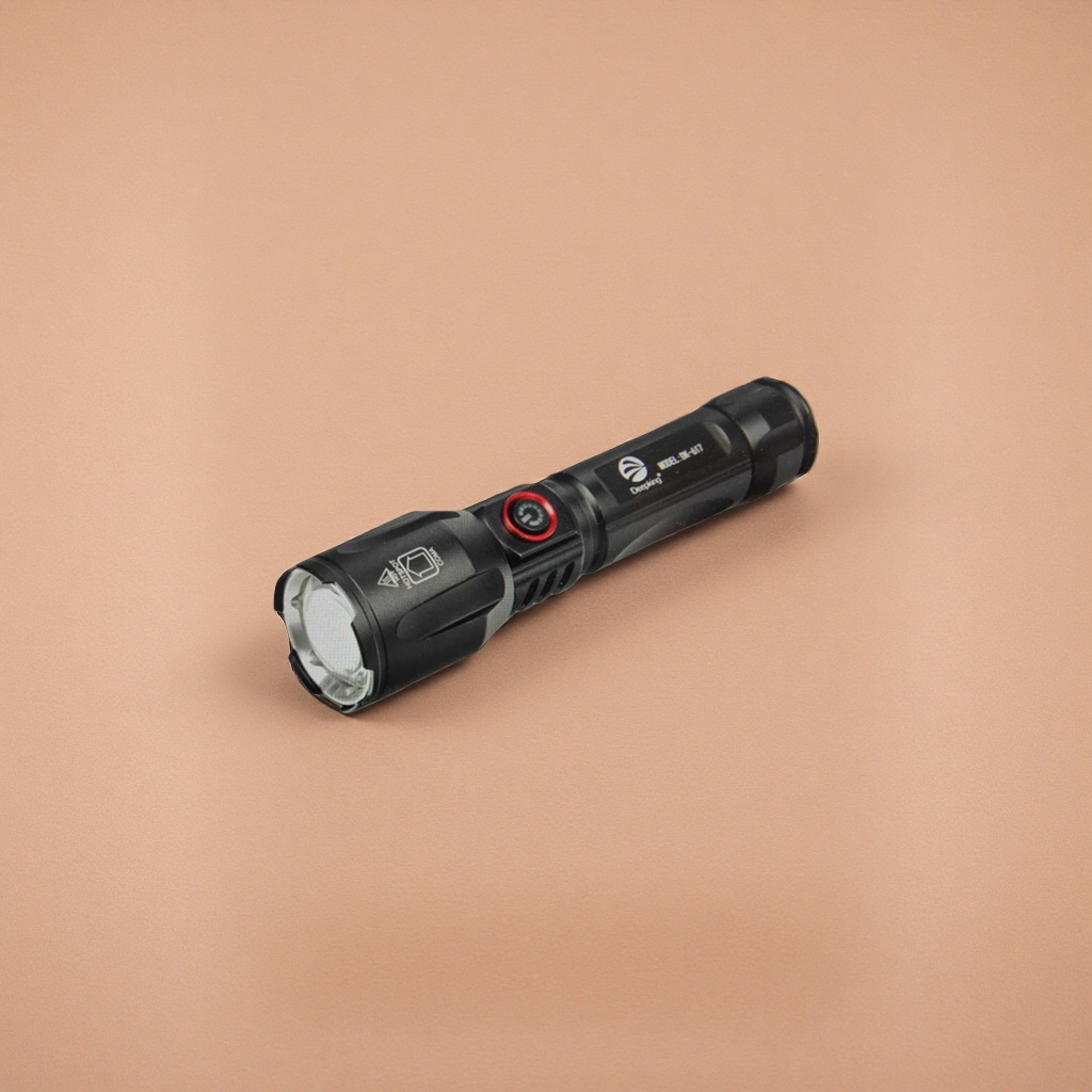 Black flashlight with magnetic hanging buckle design for home and car emergency lighting Application Scenario