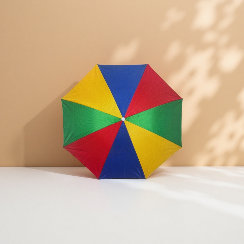 Color triangular patchwork sombrilla protección solar sombra al aire libre portátil sol lluvia doble uso Specification image