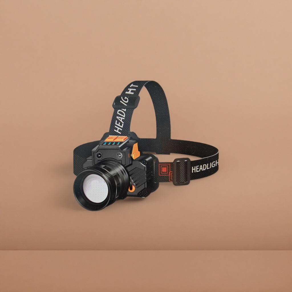 Black headlamp with adjustable brightness, waterproof portable LED head-mounted lighting Application Scenario
