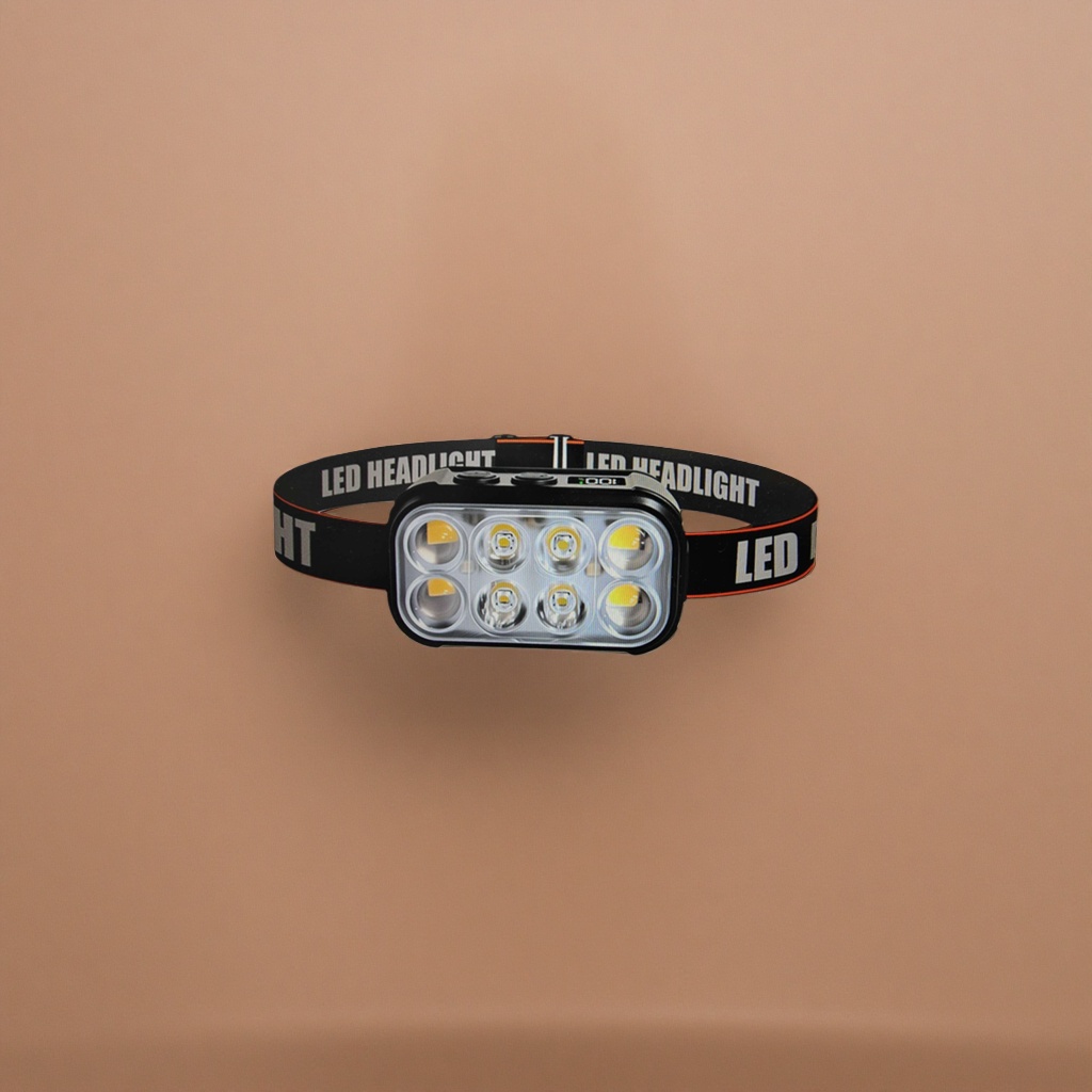 Black LED headlamp rechargeable adjustable focus portable outdoor work lighting lamp Specification image