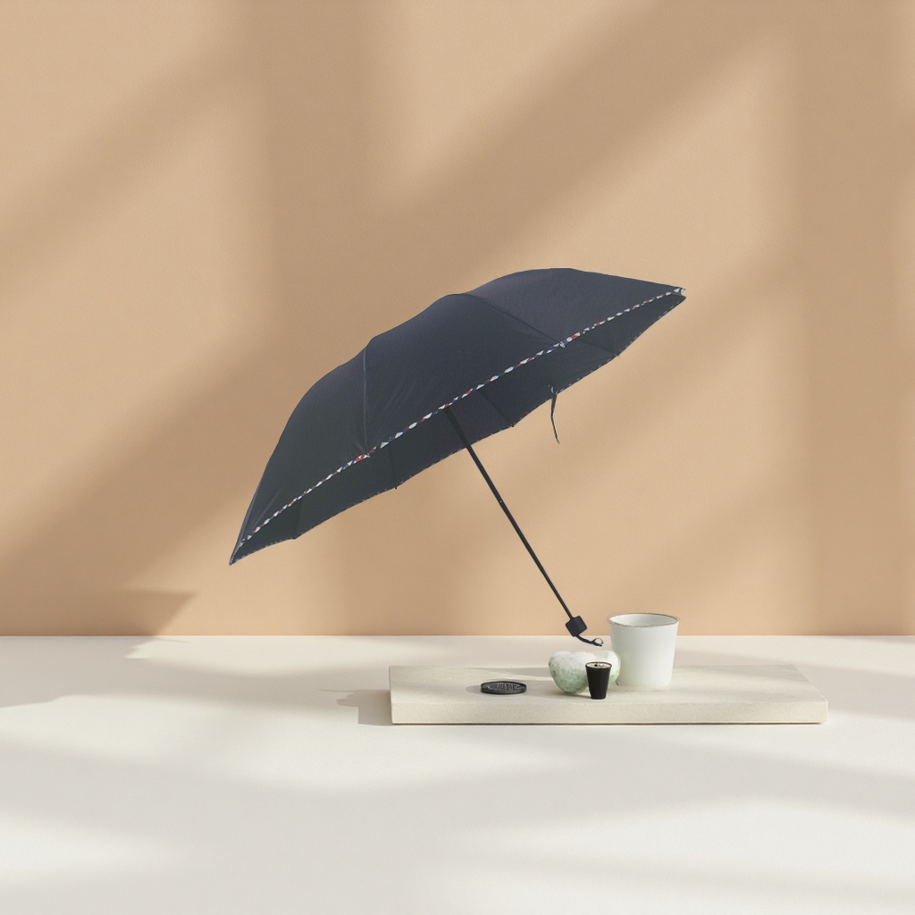 Negro automático soleado lluvia paraguas de doble uso impermeable protección solar ligero plegable hombre mujer universal