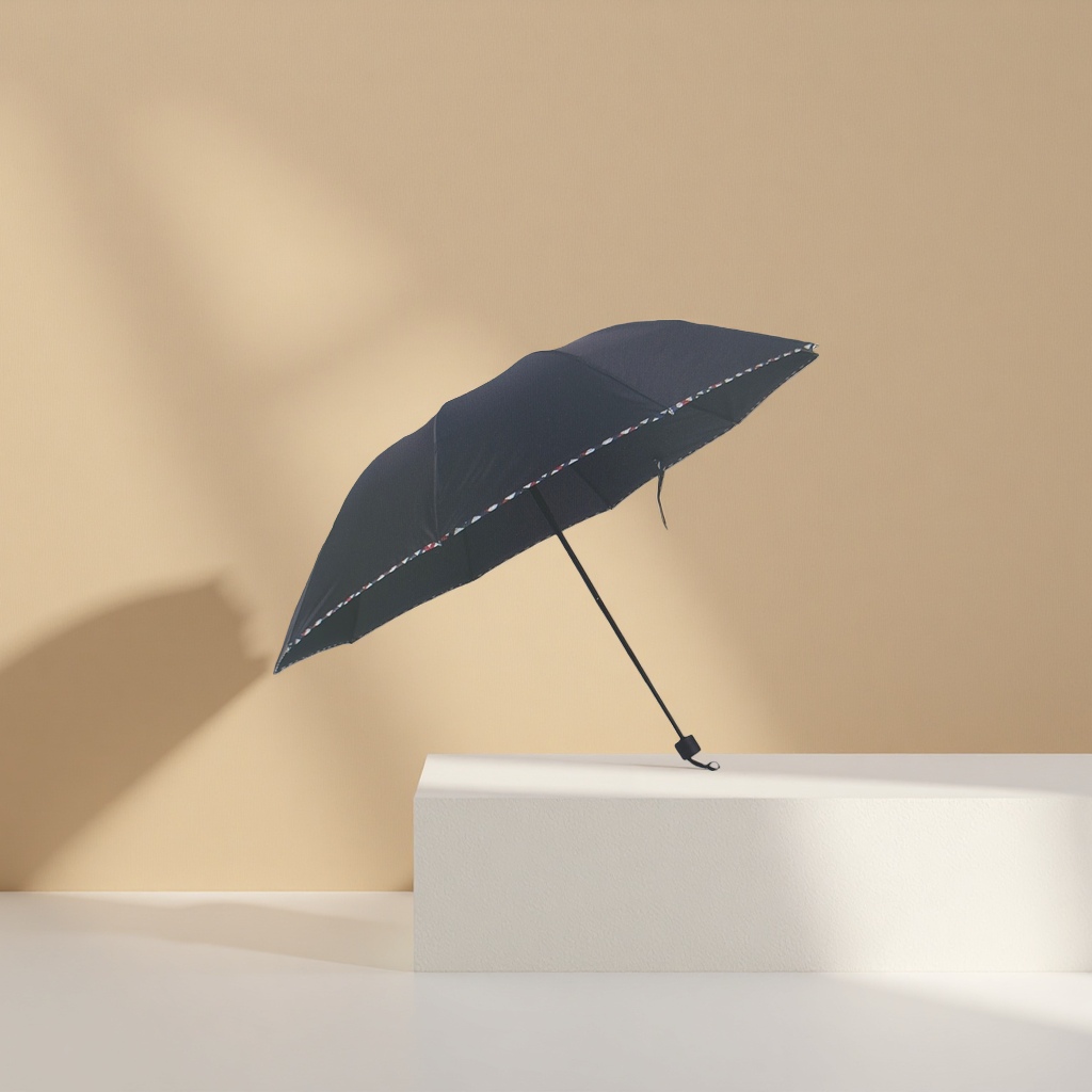 المظلة السوداء، تمتتمتة بالكامل، مضادة للماء ومحمية من الشمس Specification image