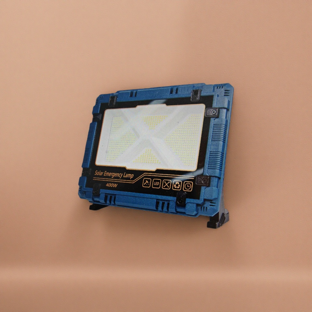 Blue solar emergency light, rechargeable outdoor portable LED lighting, waterproof, long-lasting battery life