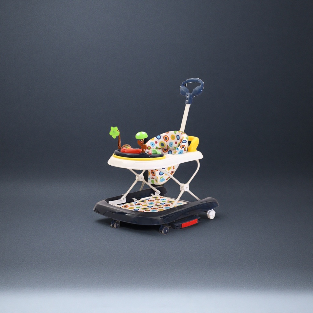 The colorful patterned baby walker is safe, stable, foldable and equipped with musical handrails Application Scenario