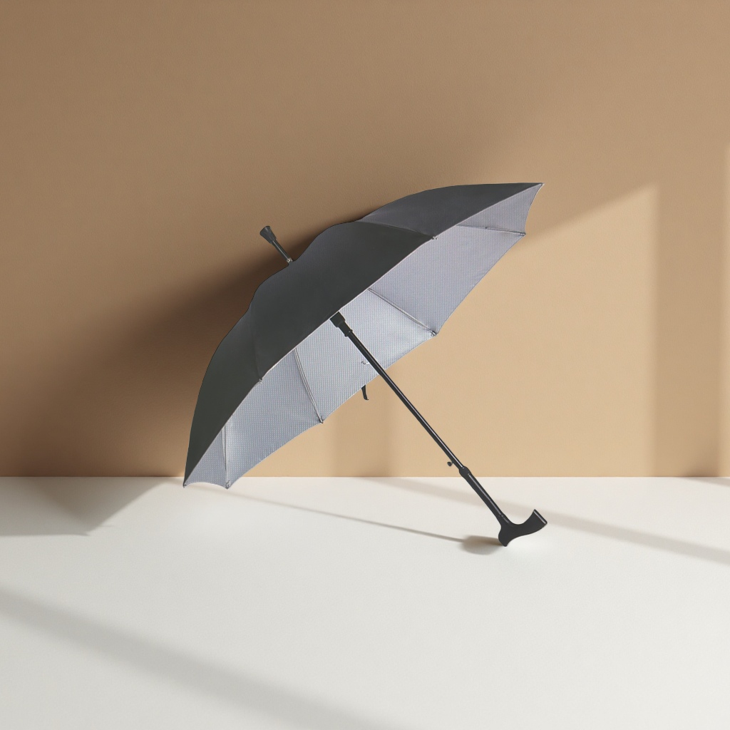 黑色高密度碰击布晴雨伞 三折便携防风防水