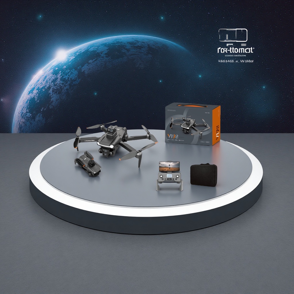 Black folding drone V198 portable aerial photography remote control high-definition image transmission