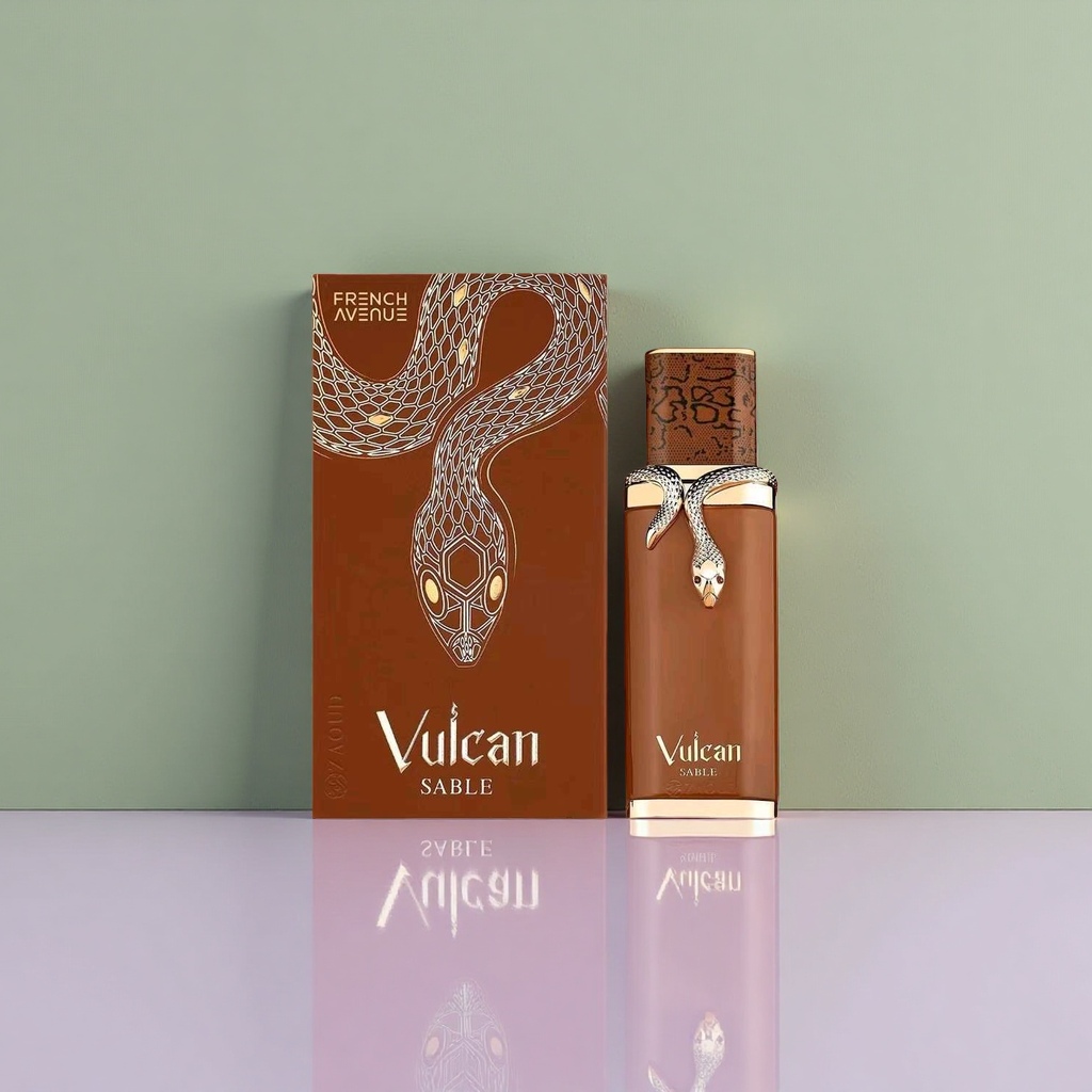 Vulcan SABLE Brown snake-shaped perfume, metal snake decoration, white snake pattern, FRENCH AVENUE Specification image