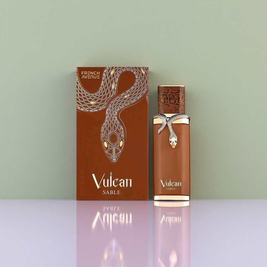 Vulcan SABLE棕色蛇形香水金属蛇饰 白色蛇纹FRENCH AVENUE