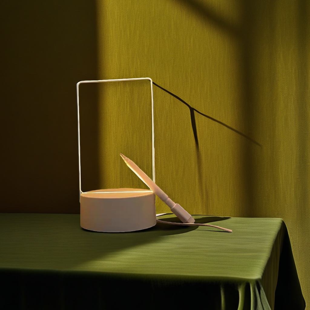 Soporte luminoso blanco pluma textura de metal brillo ajustable estudio de oficina touch pizarra de lápiz Application Scenario