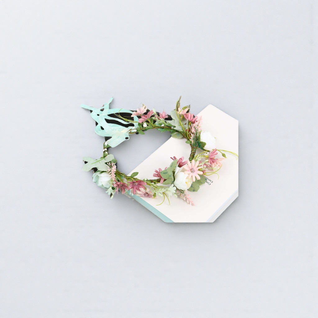 Pink and white flower garlands, headwear, hair accessories, party decorations, bride's headwear, spring photo props