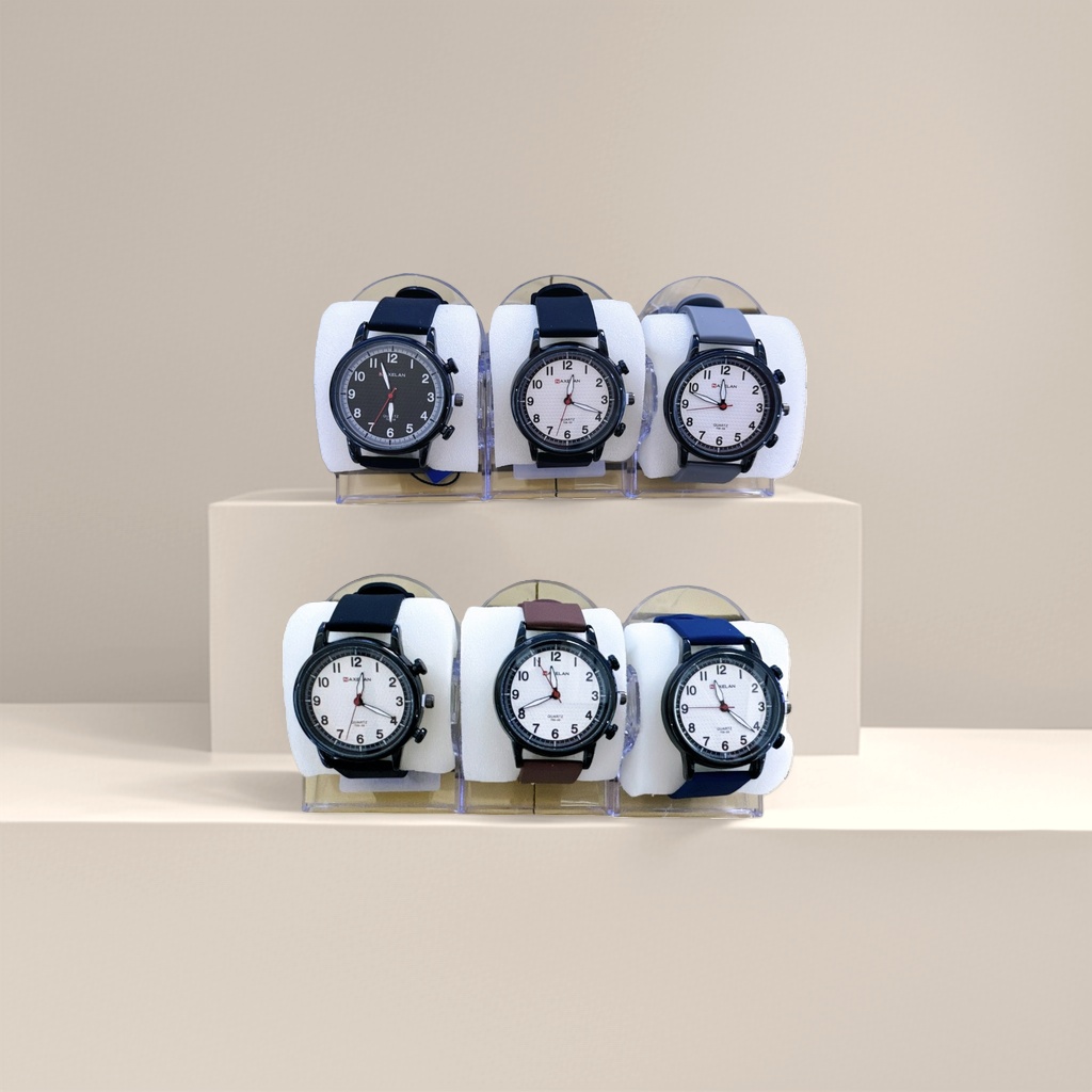 Six watch display stands, wooden rotating watch storage racks, scratch-resistant and dust-proof desktop ornaments