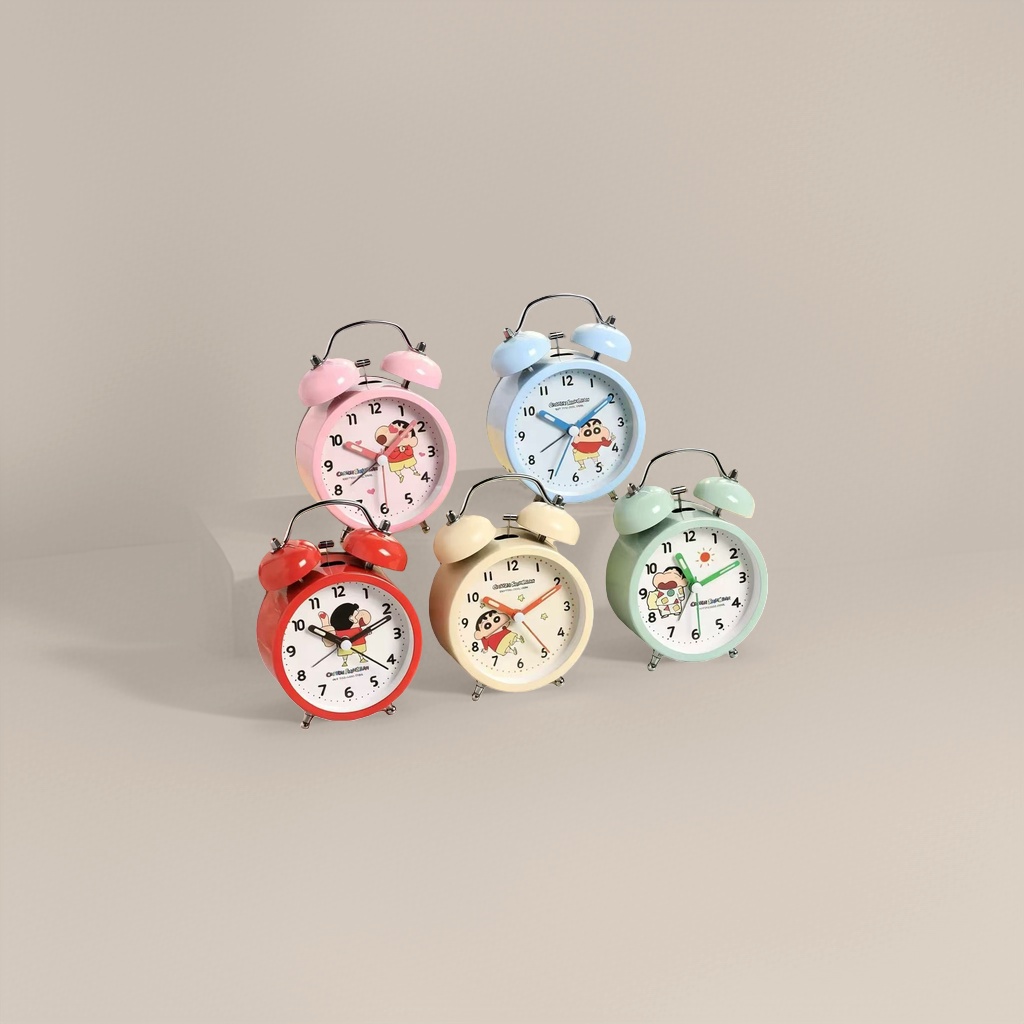 Colorful Crayon Shin-themed alarm clock, children's cartoon electronic alarm clock, bedside clock Application Scenario
