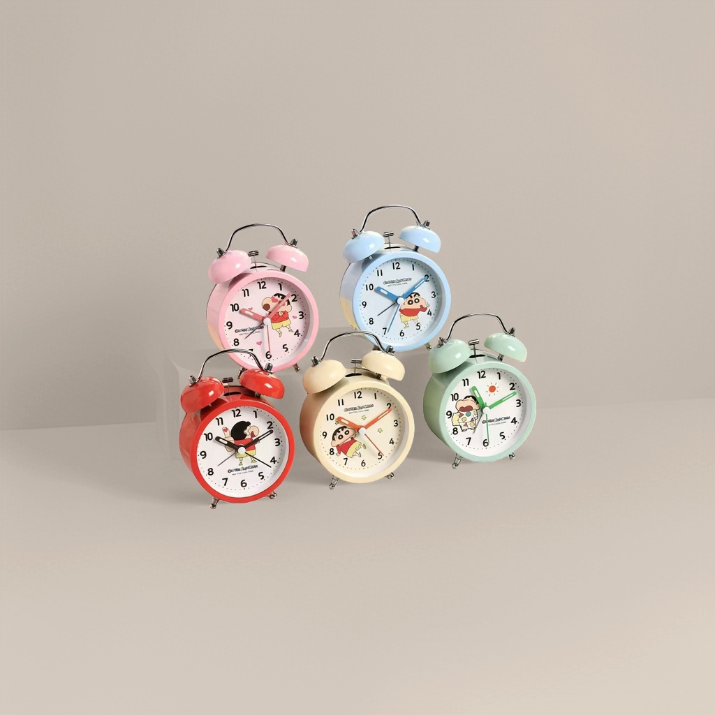 Colorful Crayon Shin-themed alarm clock, children's cartoon electronic alarm clock, bedside clock details Picture