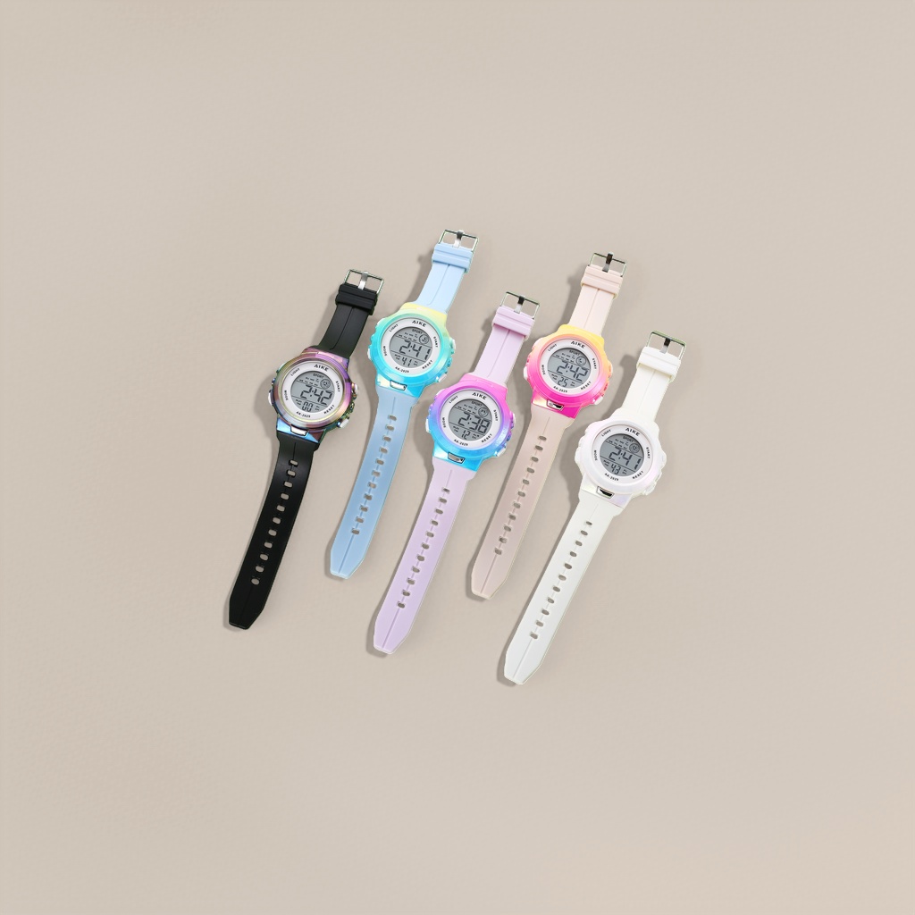 Colorful electronic watch sets for both men and women, trendy quartz watches in multiple colors to choose from, fashionable accessories Application Scenario