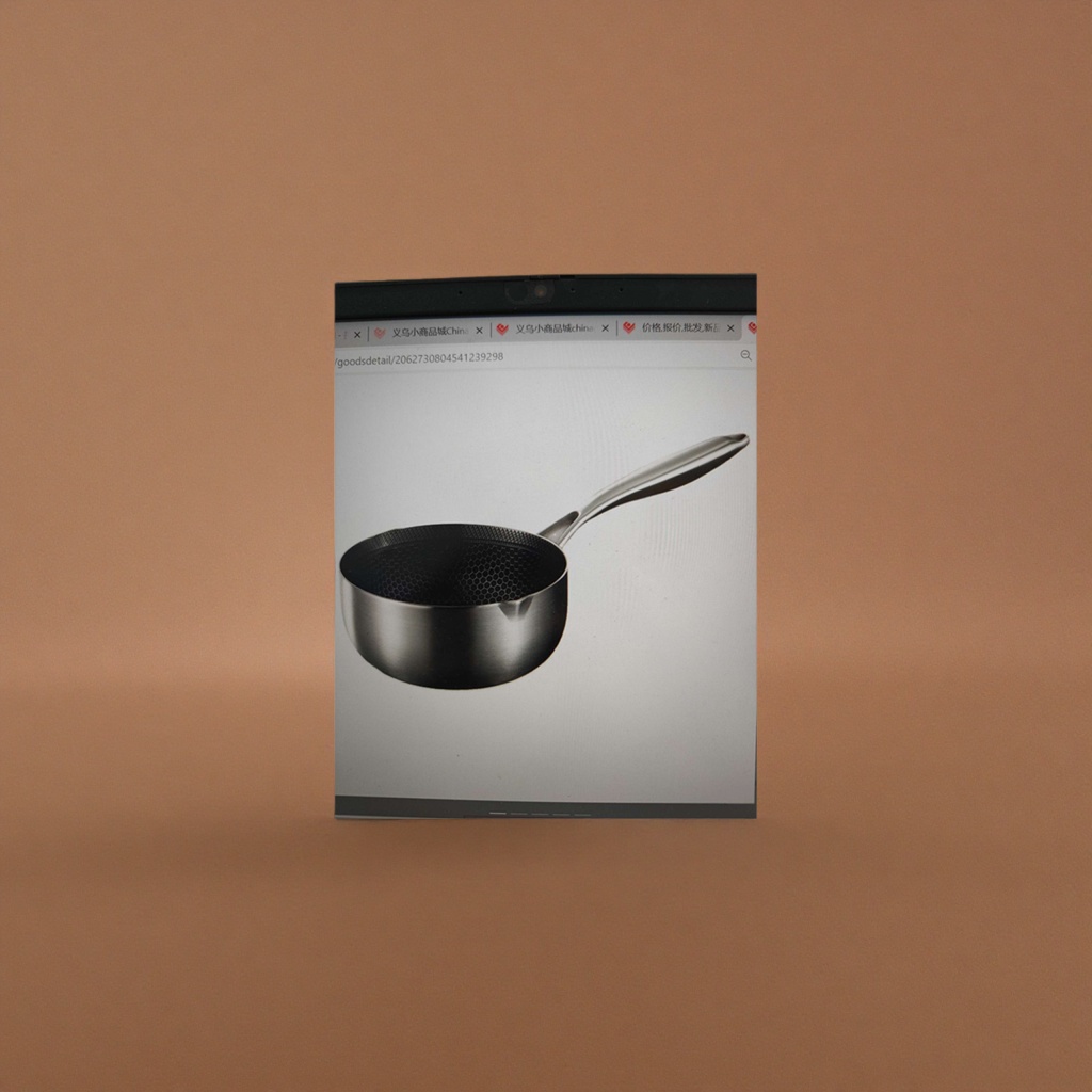 Black honeycomb-patterned inner timid milk pan, non-stick pan, household milk boiling and egg frying pan Application Scenario