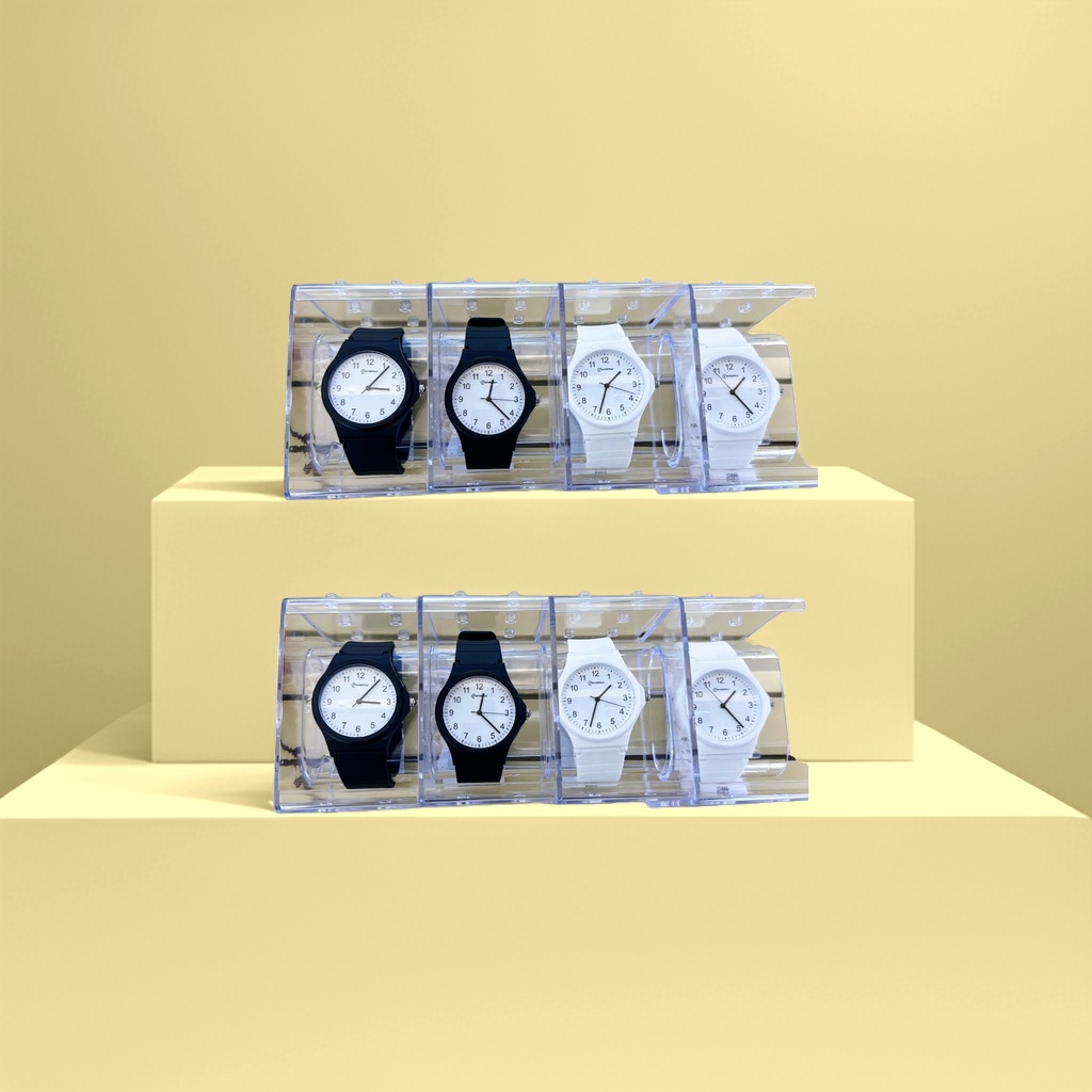 Black strap and white dial watch black strap and black dial watch white strap and white dial watch combination Specification image