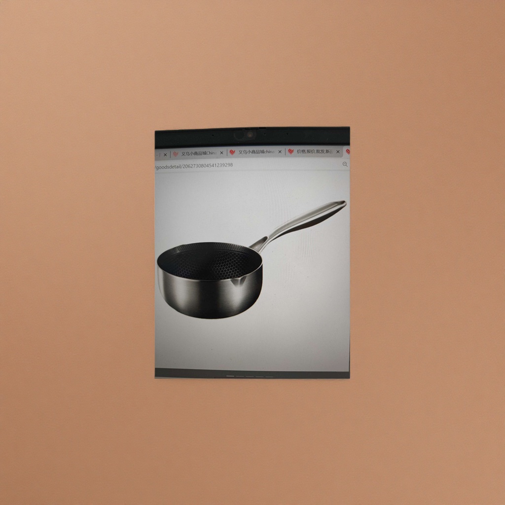 Black honeycomb-patterned inner timid milk pan, non-stick pan, household milk boiling and egg frying pan