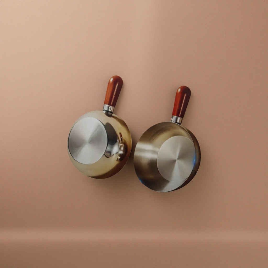 Golden cookware set, non-stick frying and stir-frying pan, household multi-functional kitchen cookware